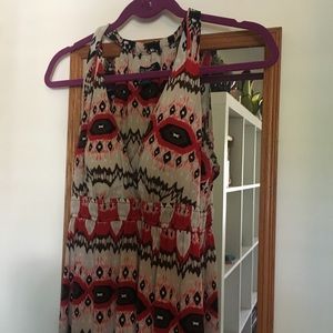 Red Patterned Maxi dress